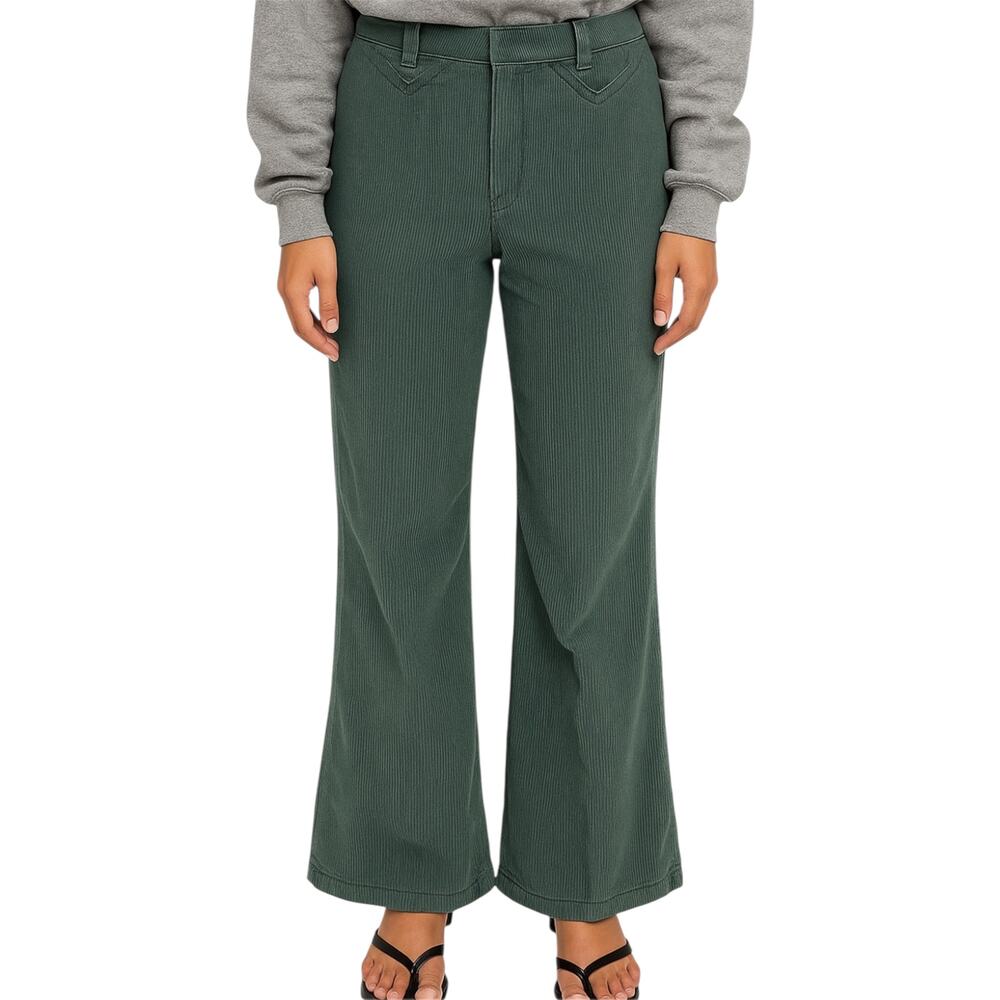 Vintage Selador Bell Bottoms 70s Corduroy Pants High Pocket Cotton Green 26x31